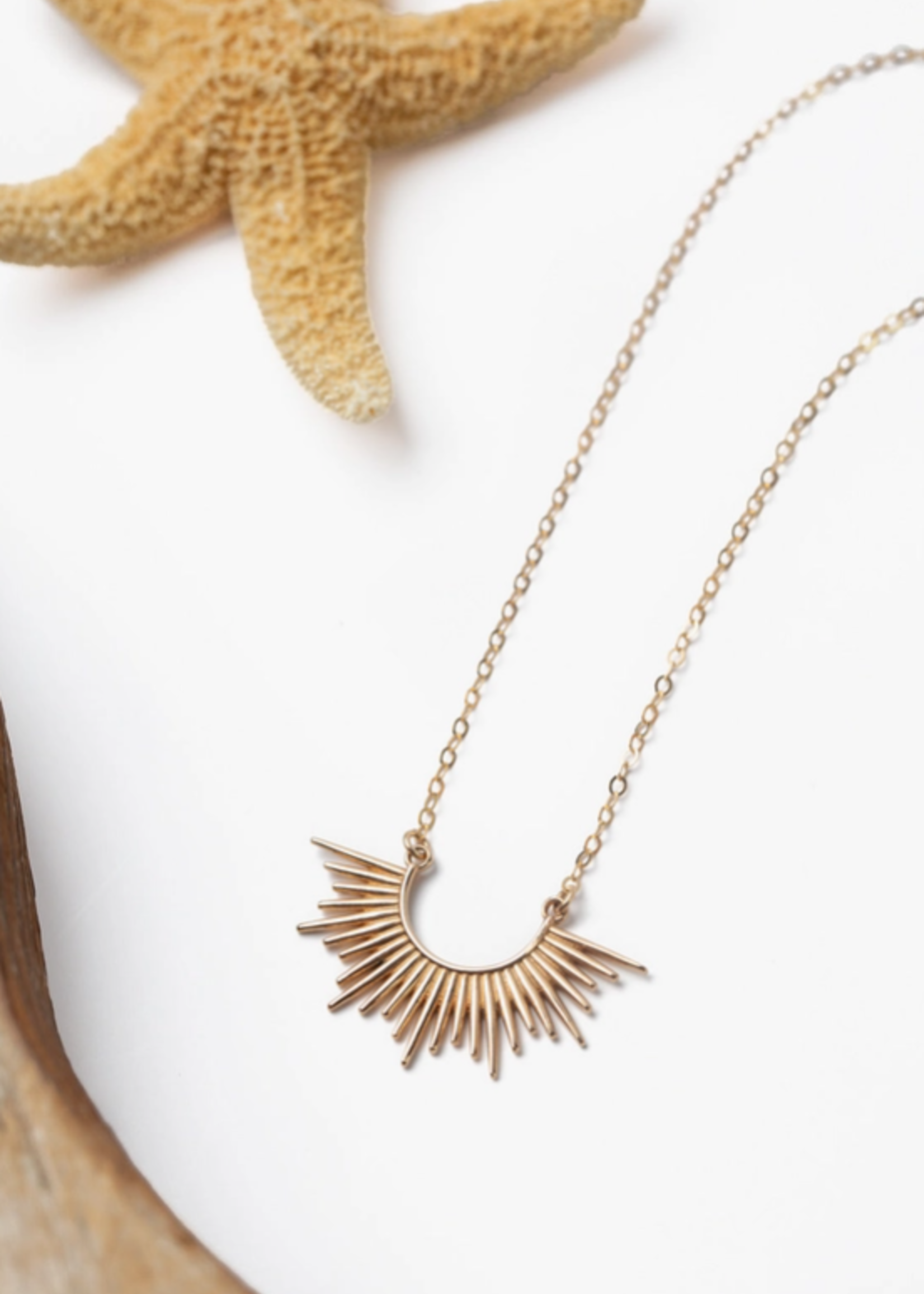 Sentiments 16.5-18.5" Sunburst Simple Necklace