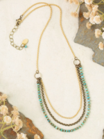 Enlighten 18.5-20.5" Turquoise Chips Multistrand Necklace