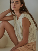 Crocheted Sleeveless Crop Top