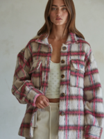 Woven Plaid Buttondown Jacket