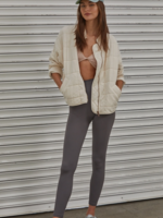 Quilted Knit Mineral Washed Jacket