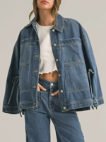Tied on the Side Denim Jacket