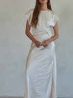 Satin Short Sleeve Maxi