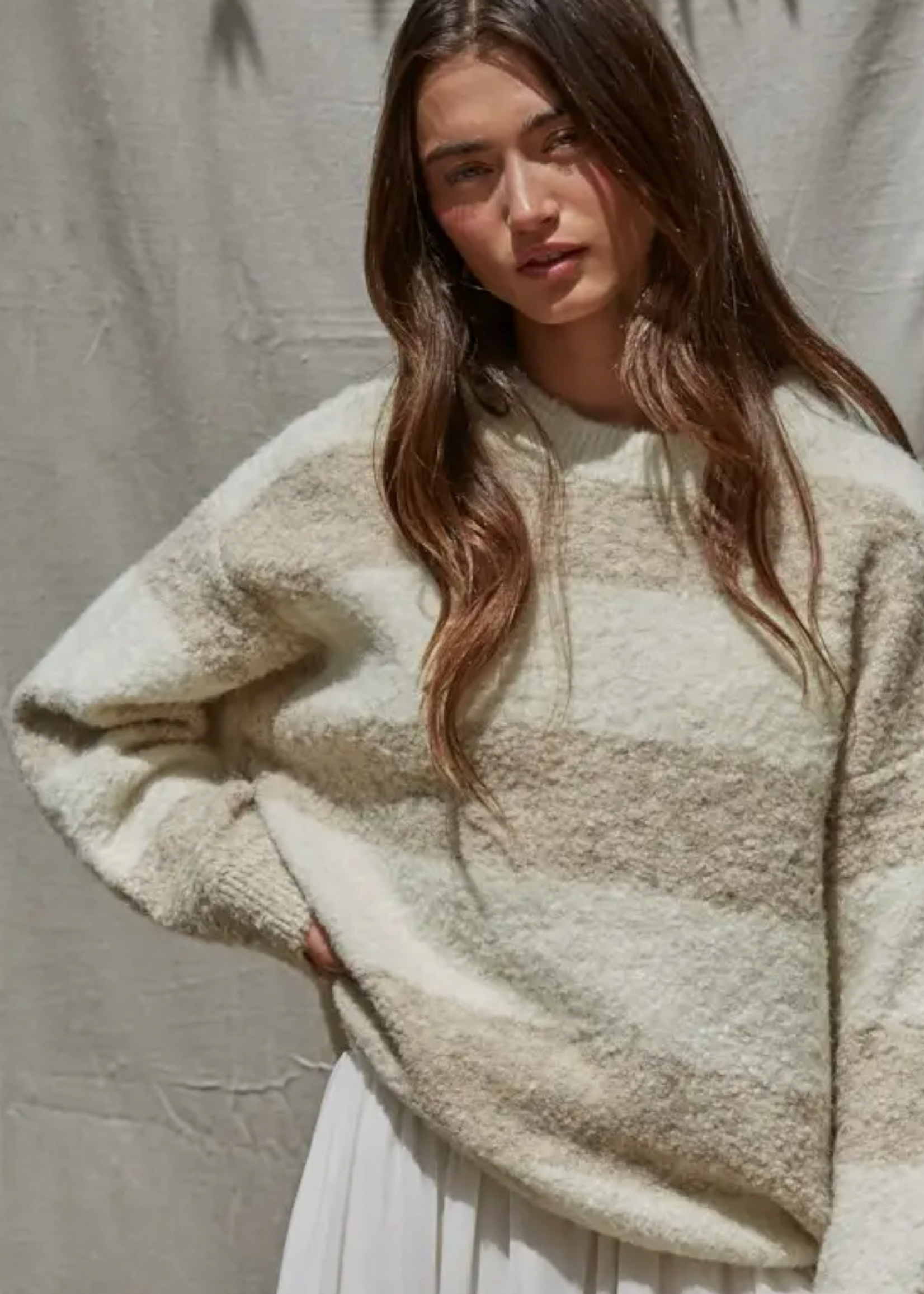 Striped Textured Sweater