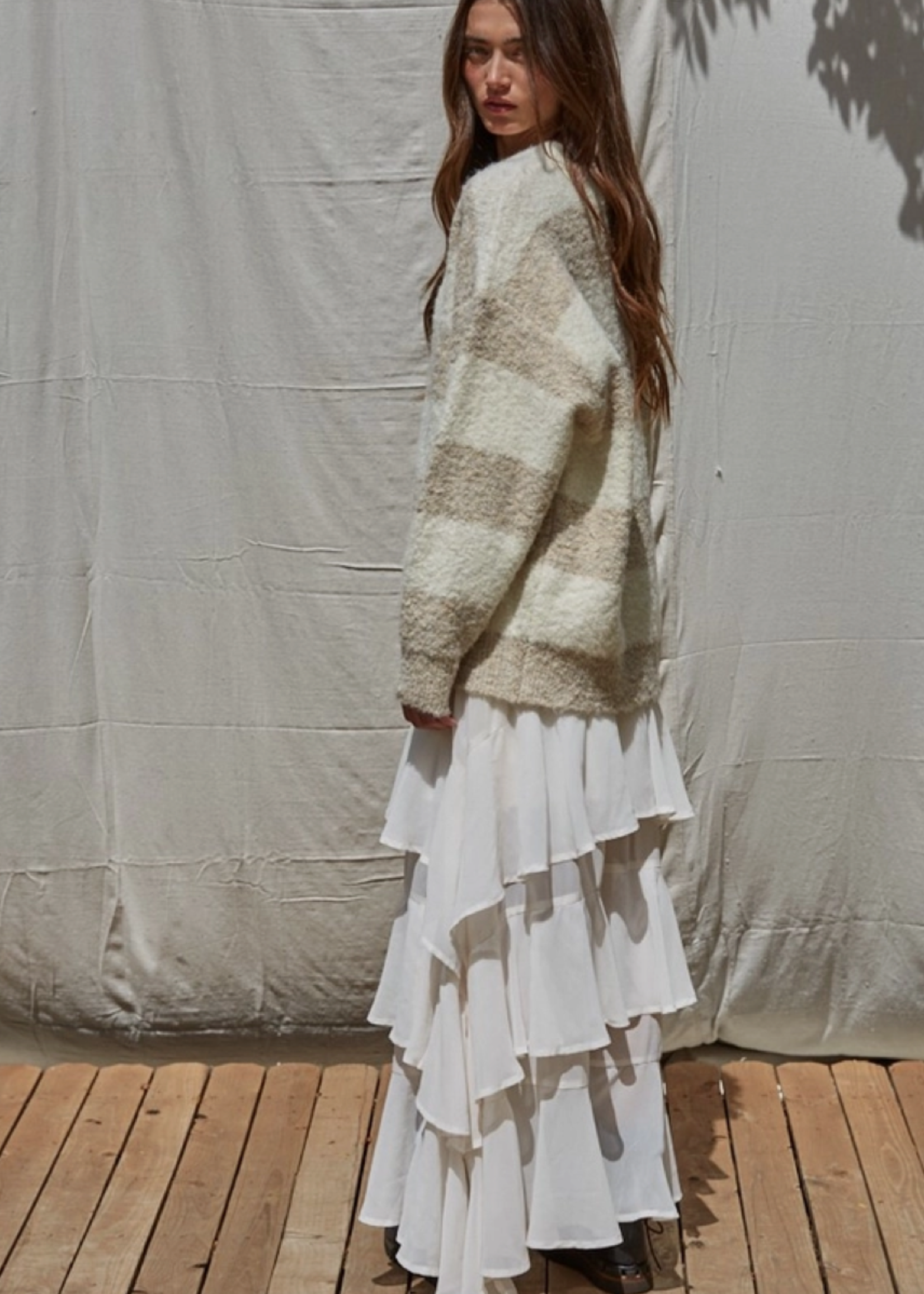 Striped Textured Sweater