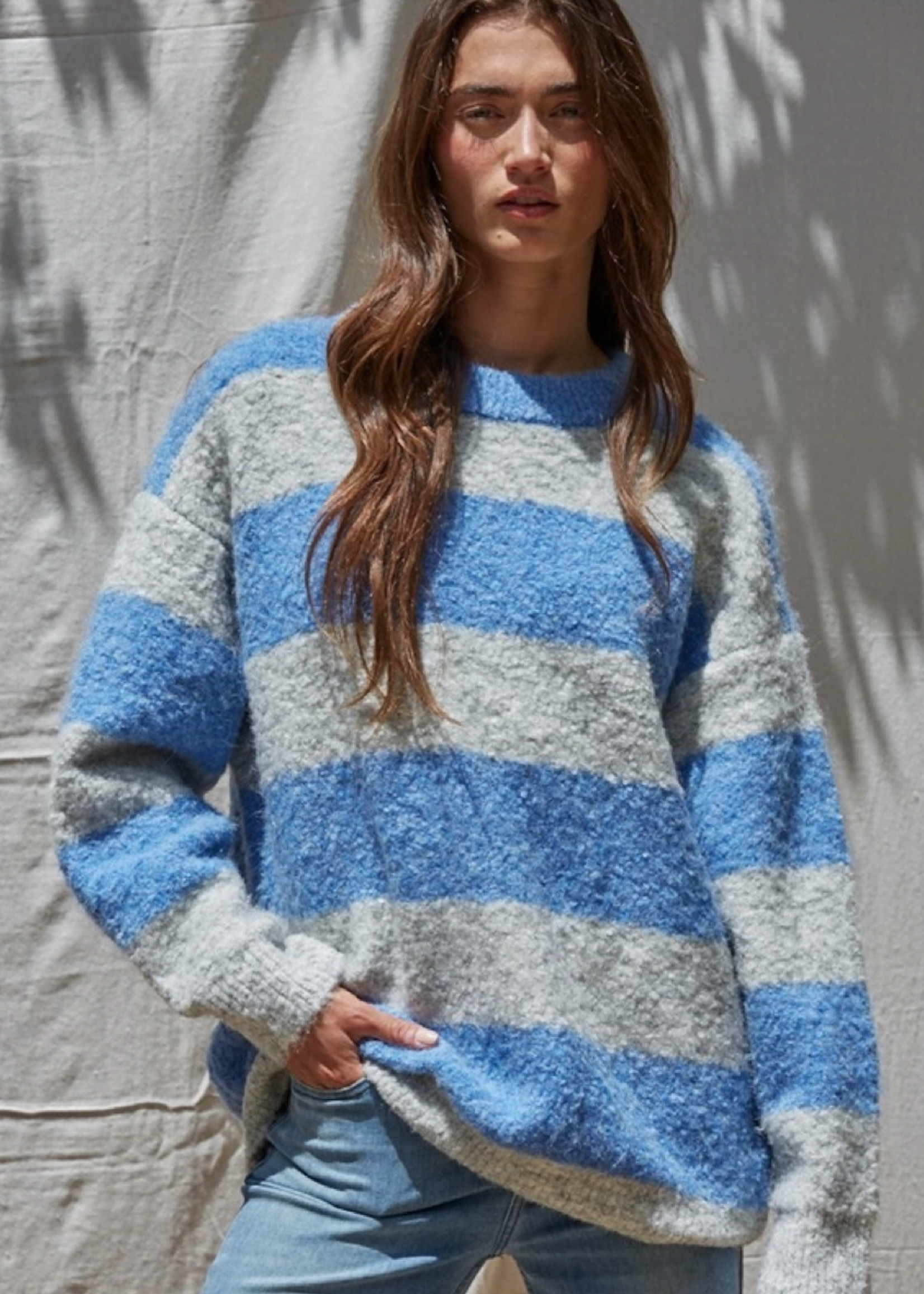 Striped Textured Sweater