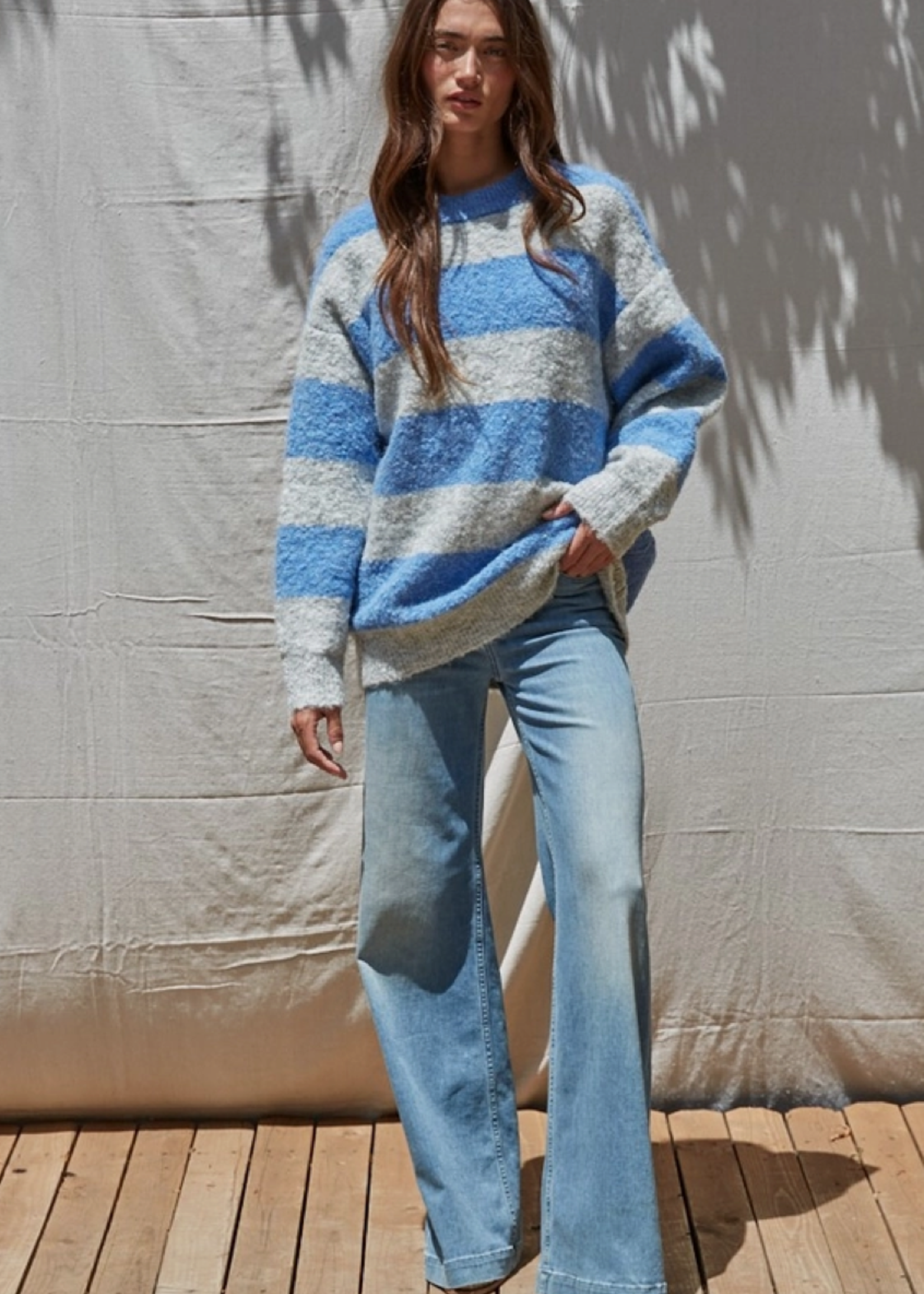 Striped Textured Sweater
