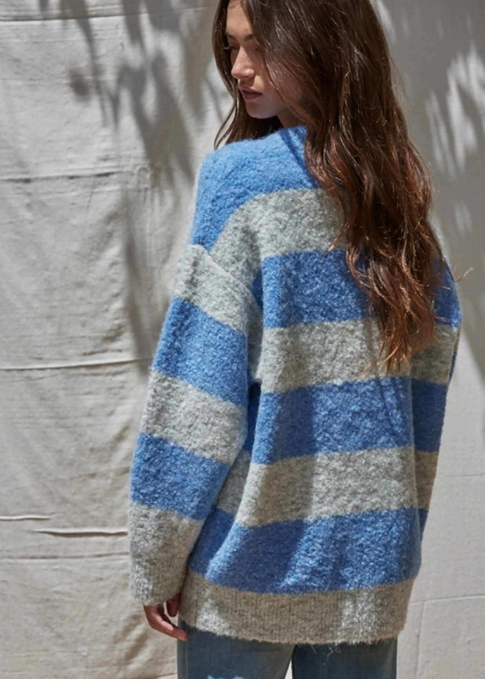 Striped Textured Sweater