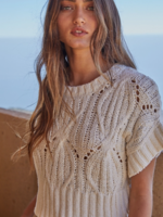Crochet Round Neck Short Sleeve Top