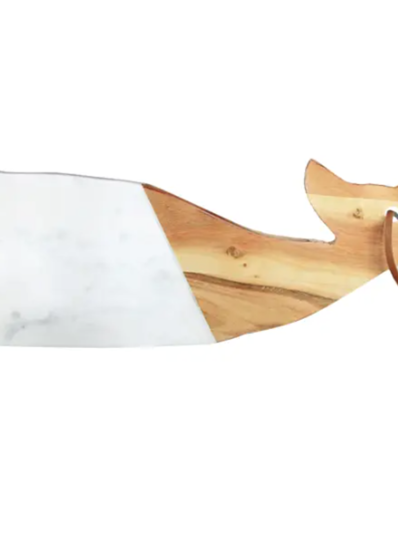 White Marble & Wood Whale Board