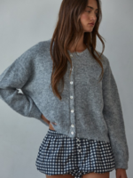 Round Neck Long Sleeve Cardigan