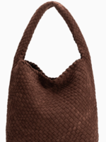 Johanna Tobacco Vegan Suede Shoulder Bag