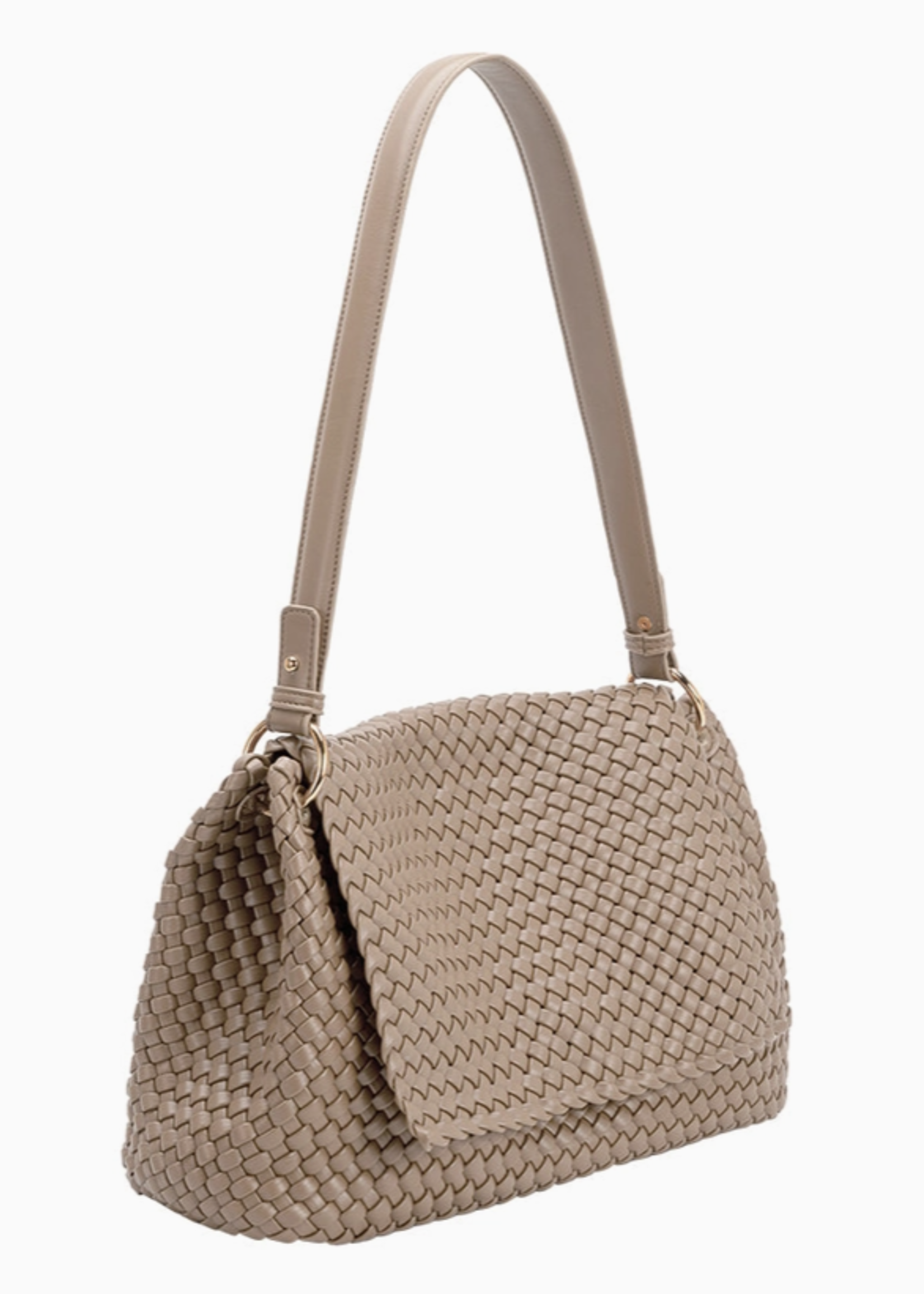 Natalia Taupe Recycled Vegan Shoulder Bag
