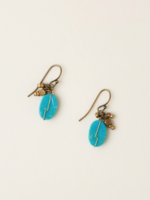 Transcend Turquoise Oval Simple Earrings