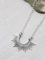 Resilience 16.25-18.25" Sterling Silver Sunburst Simple Neck