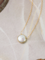 Favorites 16.5-18.5" Coin Pearl Focal Necklace
