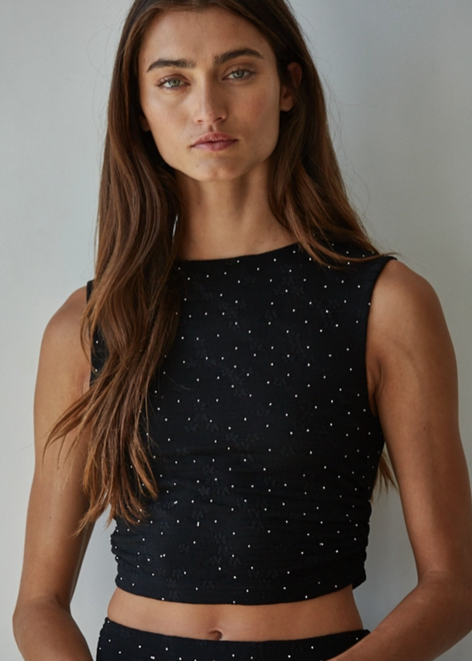Beaded Sleeveless Top
