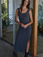 Sleeveless Sweater Dress Side Slit