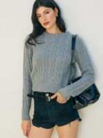 Cable Knit Sweater Grey