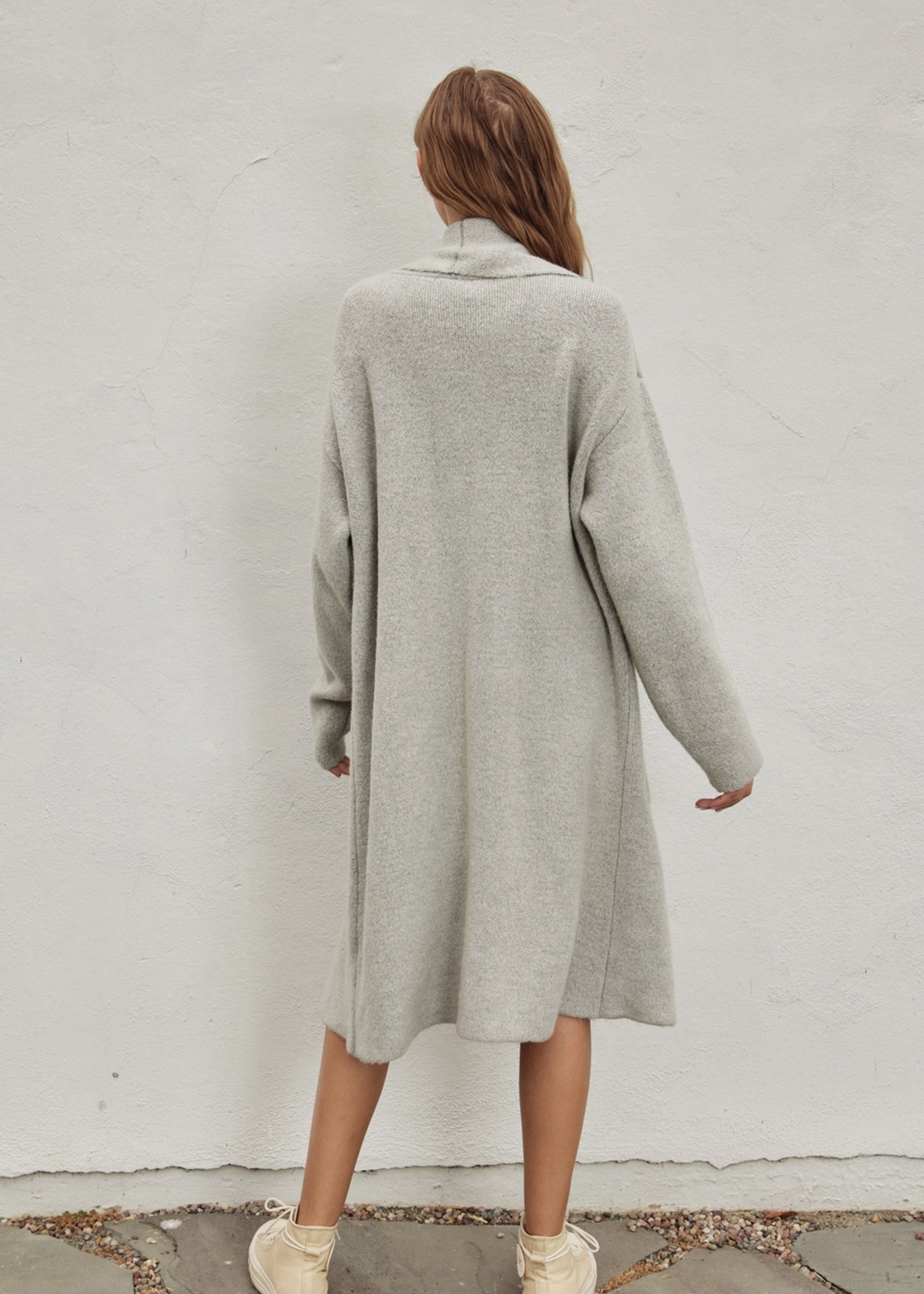 Cozy Long Cardigan Grey