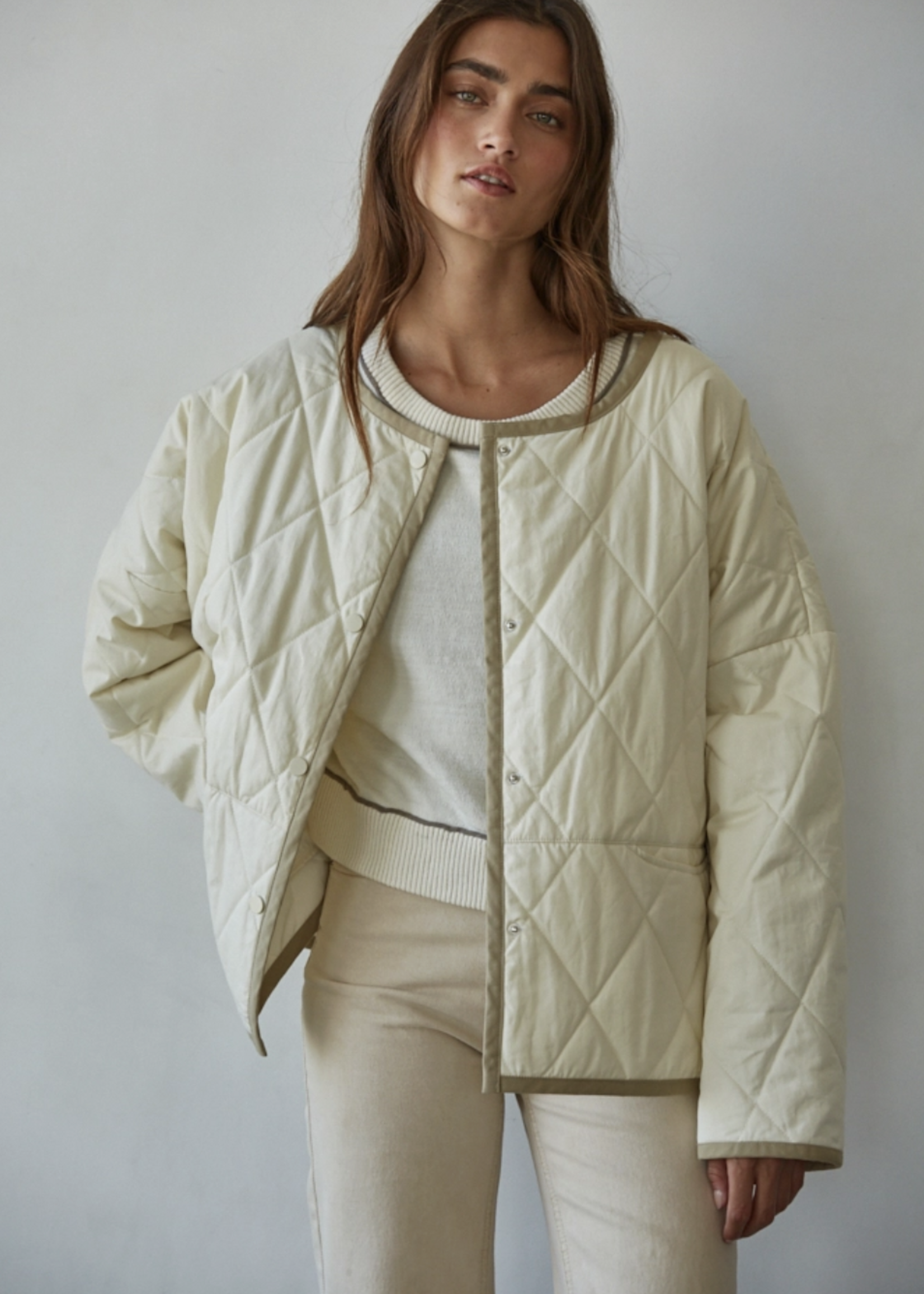 Quilted Buttondown Jacket