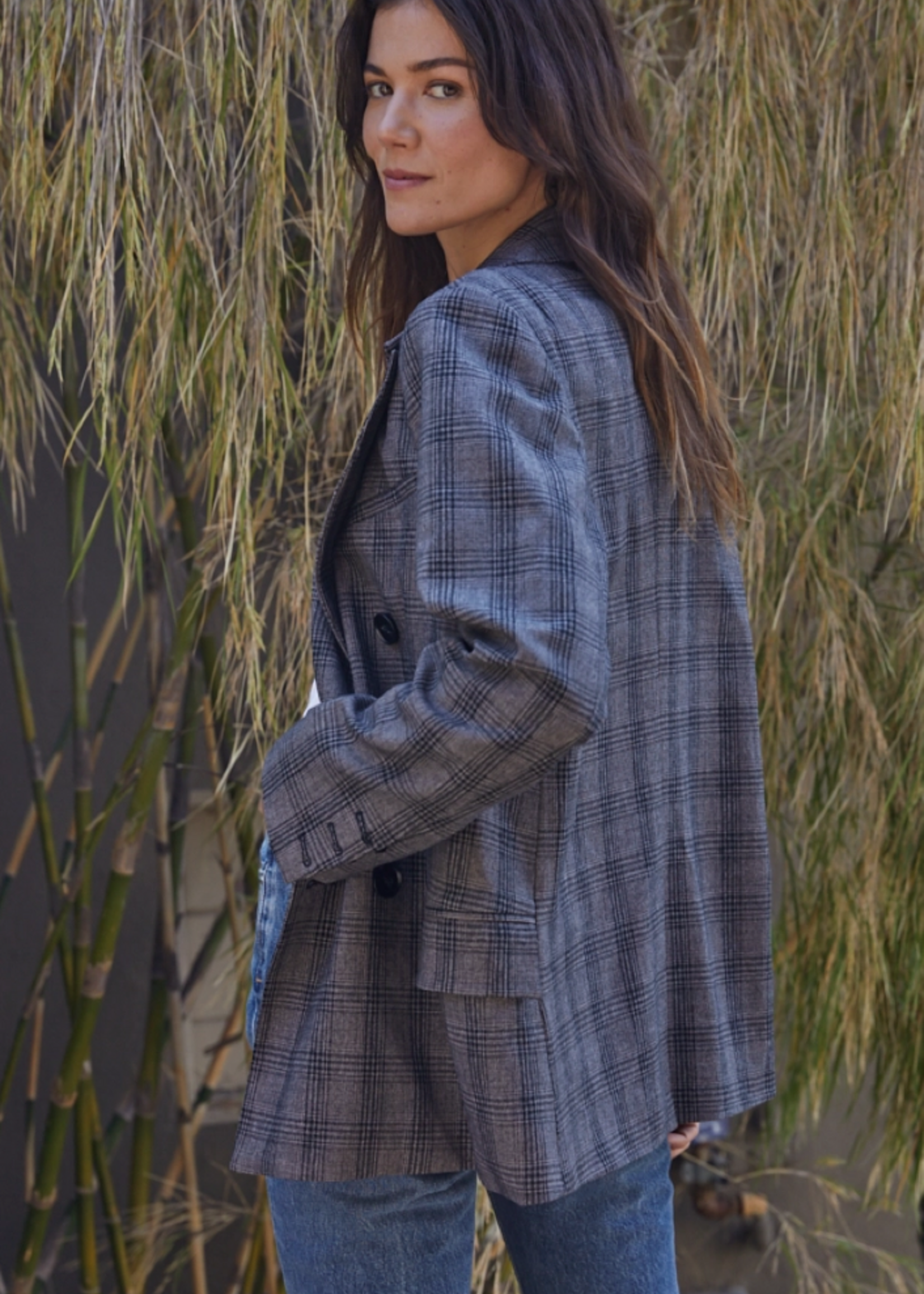 Oversized Plaid Blazer