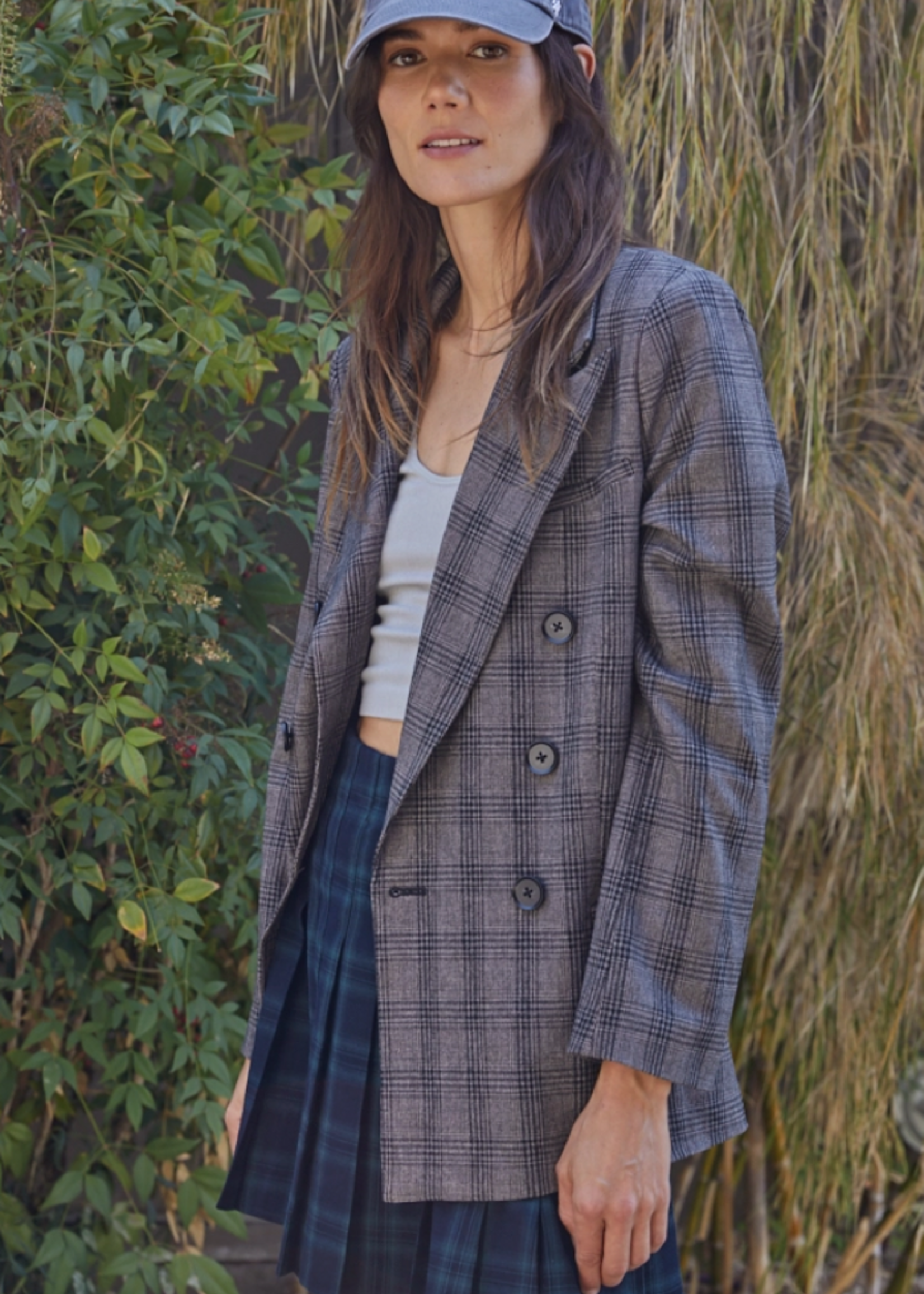 Oversized Plaid Blazer