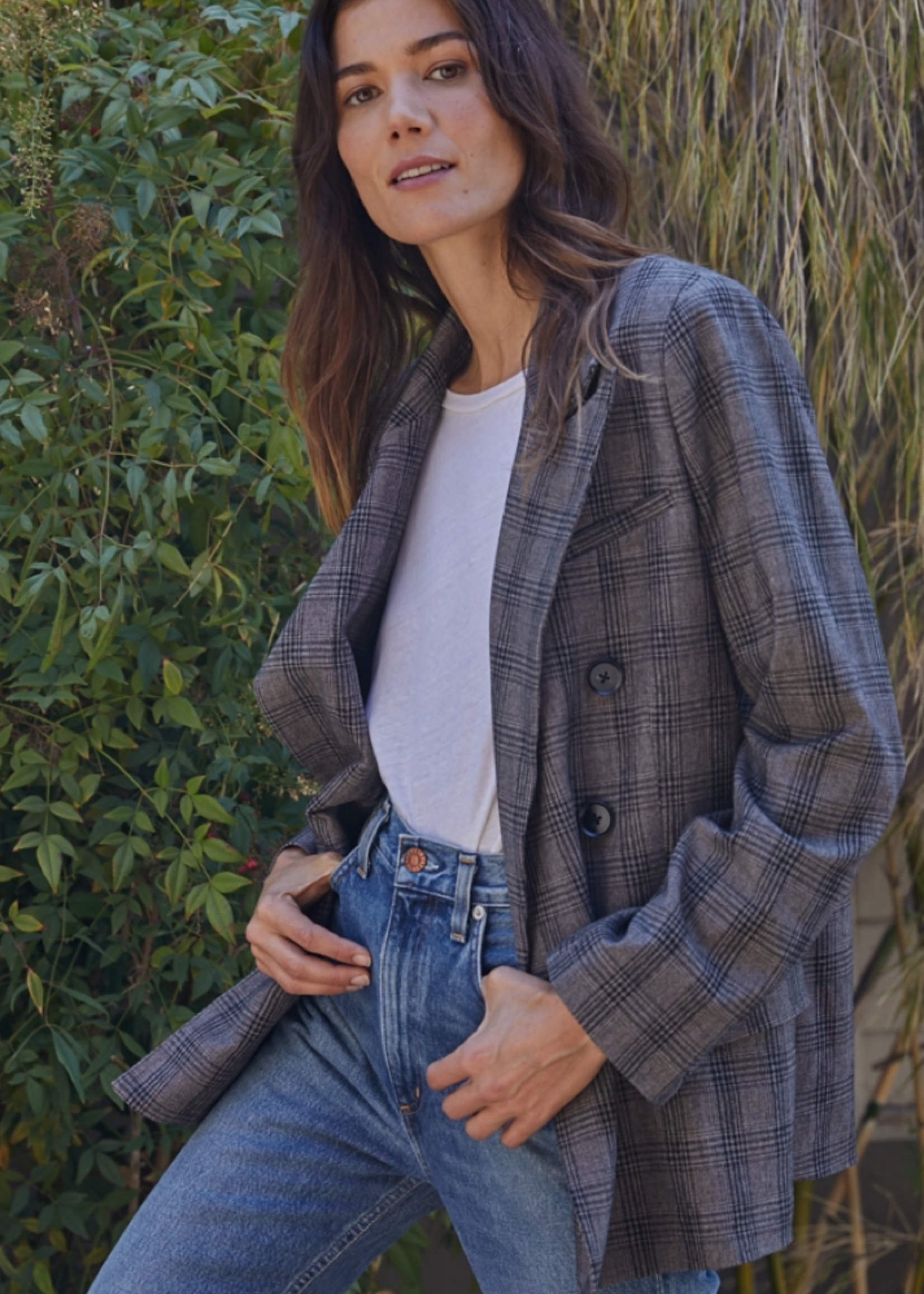Oversized Plaid Blazer