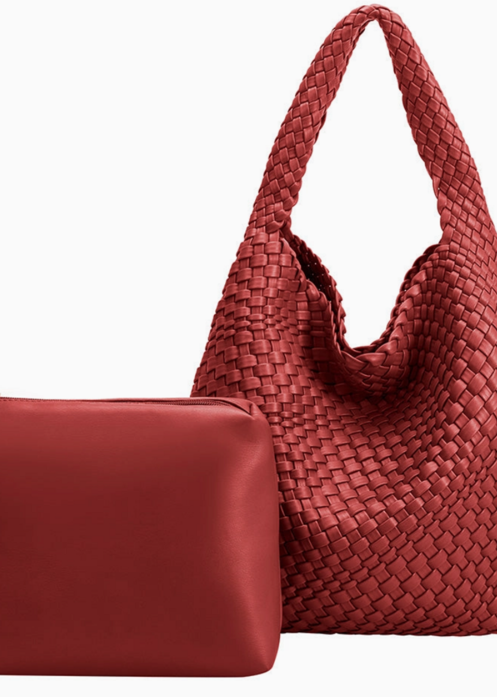 Johanna Red Recycled Vegan Shoulder Bag