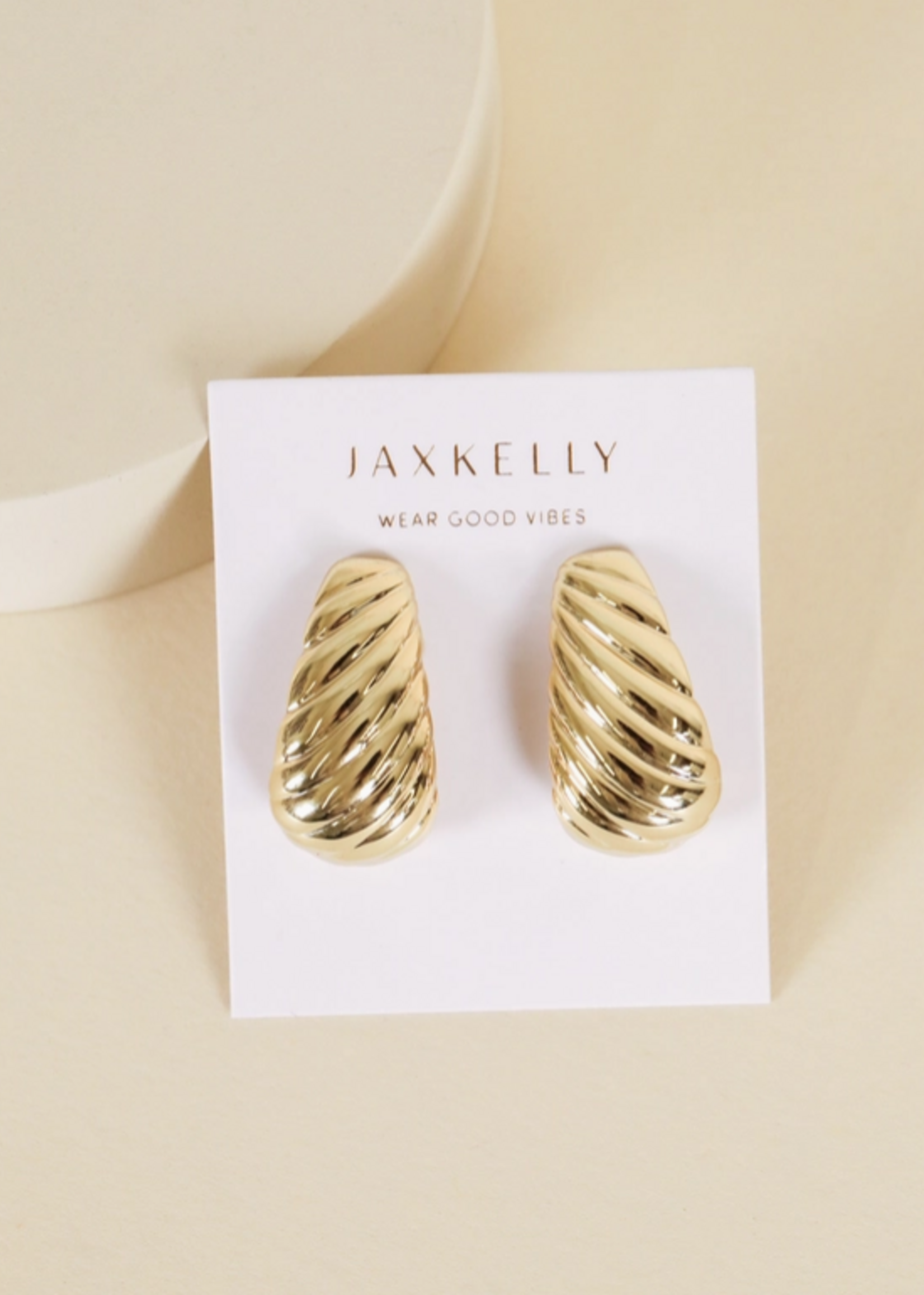 Bold Swirl - Gold Earrings