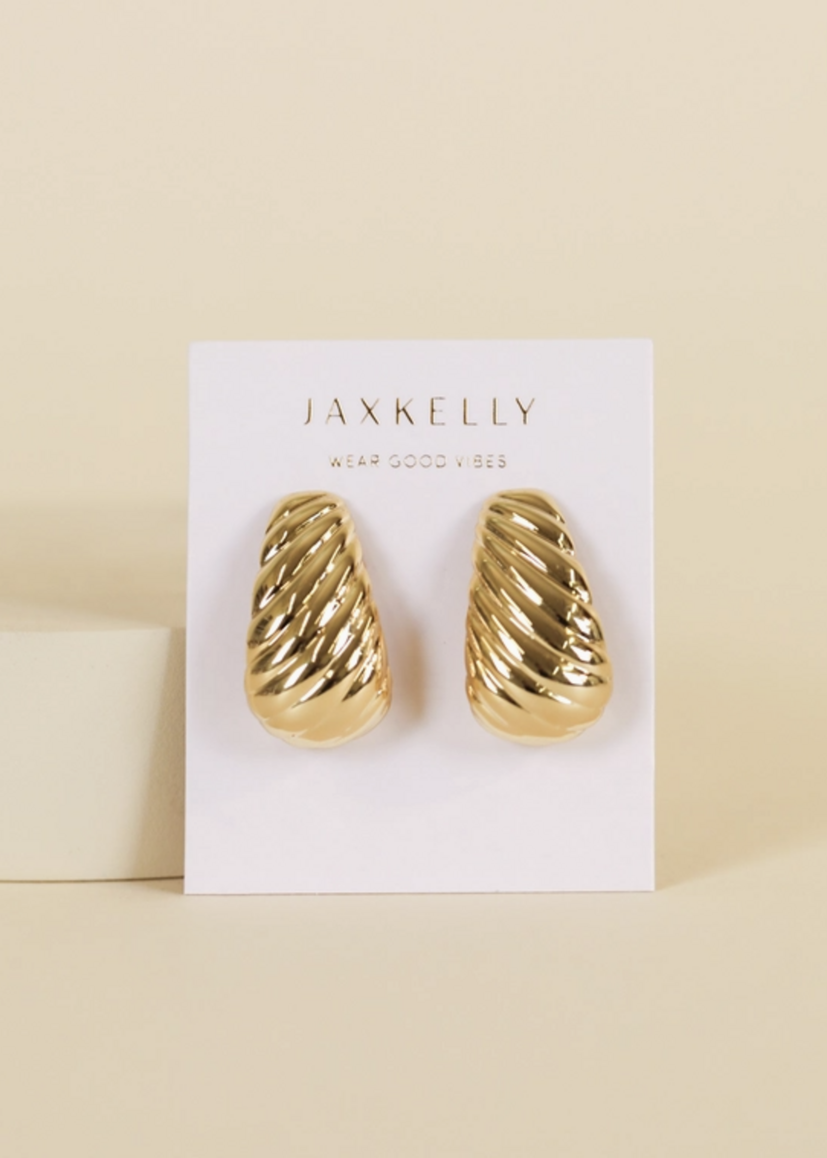 Bold Swirl - Gold Earrings