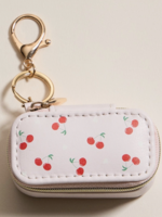 Jewelry Travel Case Keychain Cherry Print Design