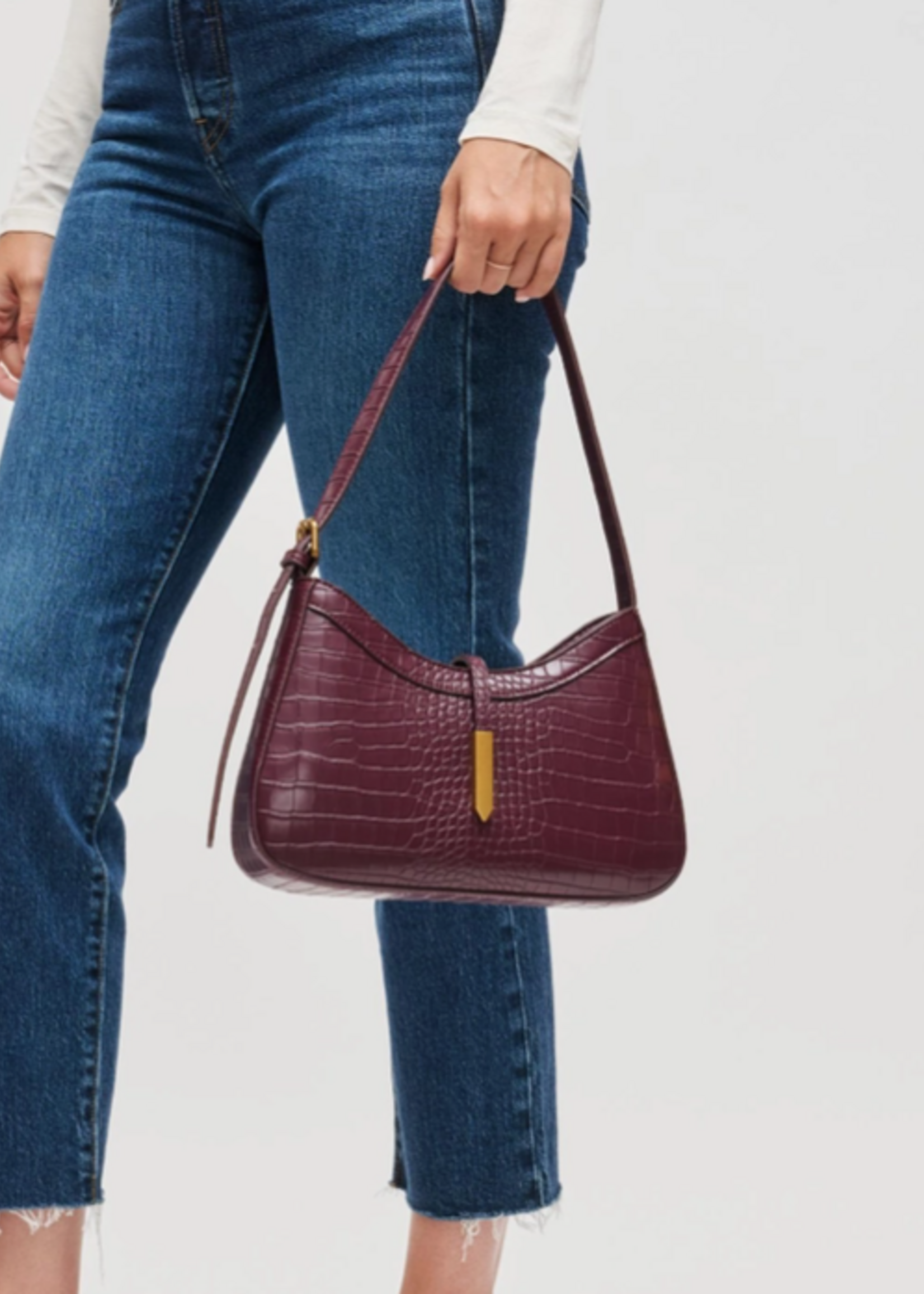 Judith Shoulder Bag Black Wine