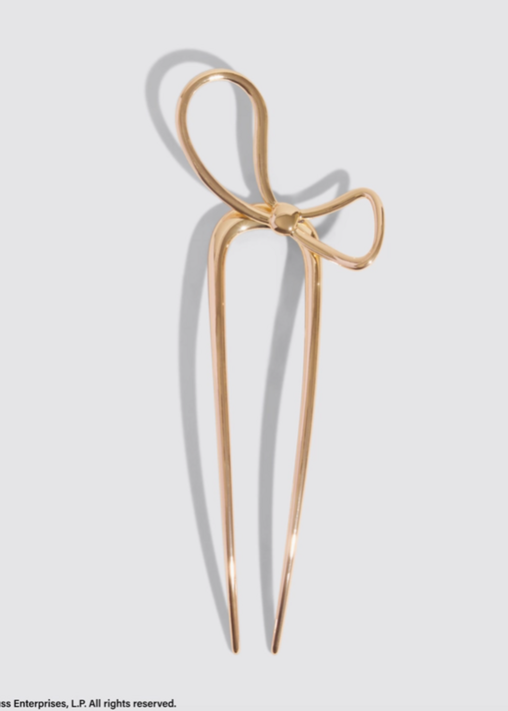 The Grinch Gold Bow French Hair Pin