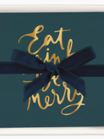Ceramic Napkin Tray Set - Eat Drink and Be Merry