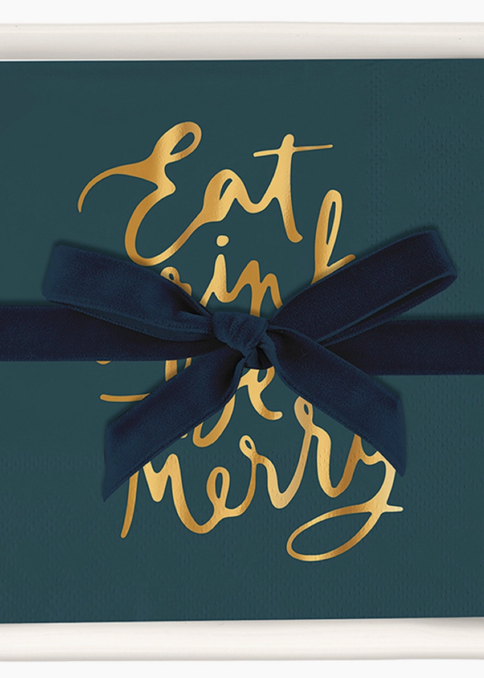 Ceramic Napkin Tray Set - Eat Drink and Be Merry