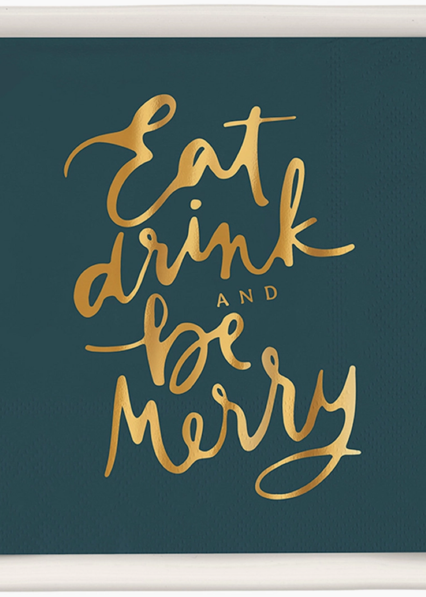 Ceramic Napkin Tray Set - Eat Drink and Be Merry