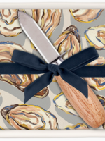 Ceramic Napkin Tray Set with Shucker - Oysters