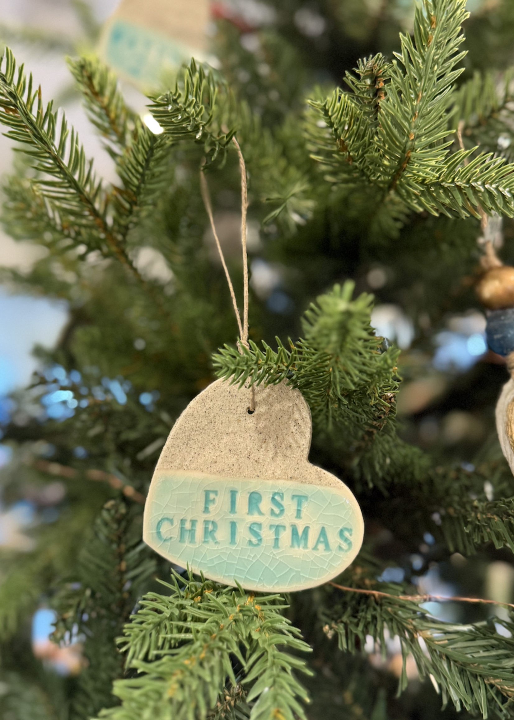 Assorted Sandy Hearts Ceramic Beach Lovers Ornament