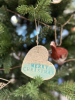 Assorted Sandy Hearts Ceramic Beach Lovers Ornament