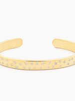 The Sky Is The Limit Cuff Bracelet 14k Gold Plated
