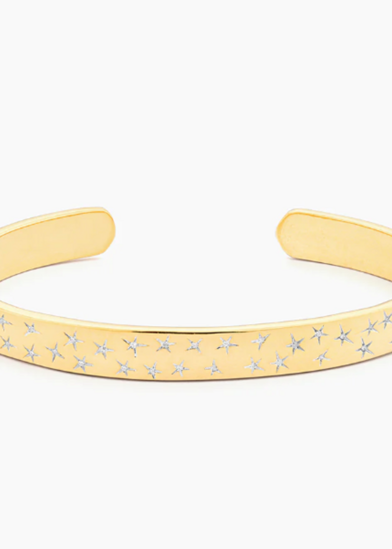 The Sky Is The Limit Cuff Bracelet 14k Gold Plated