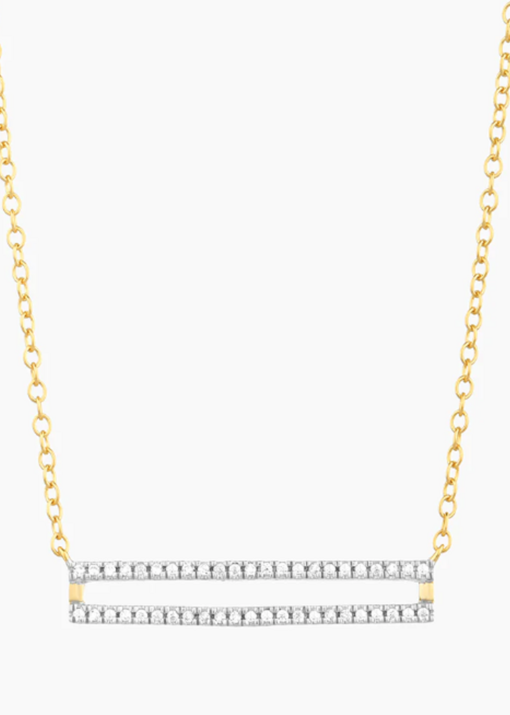 Set the Bar Pendant Necklace 14k Gold Plated