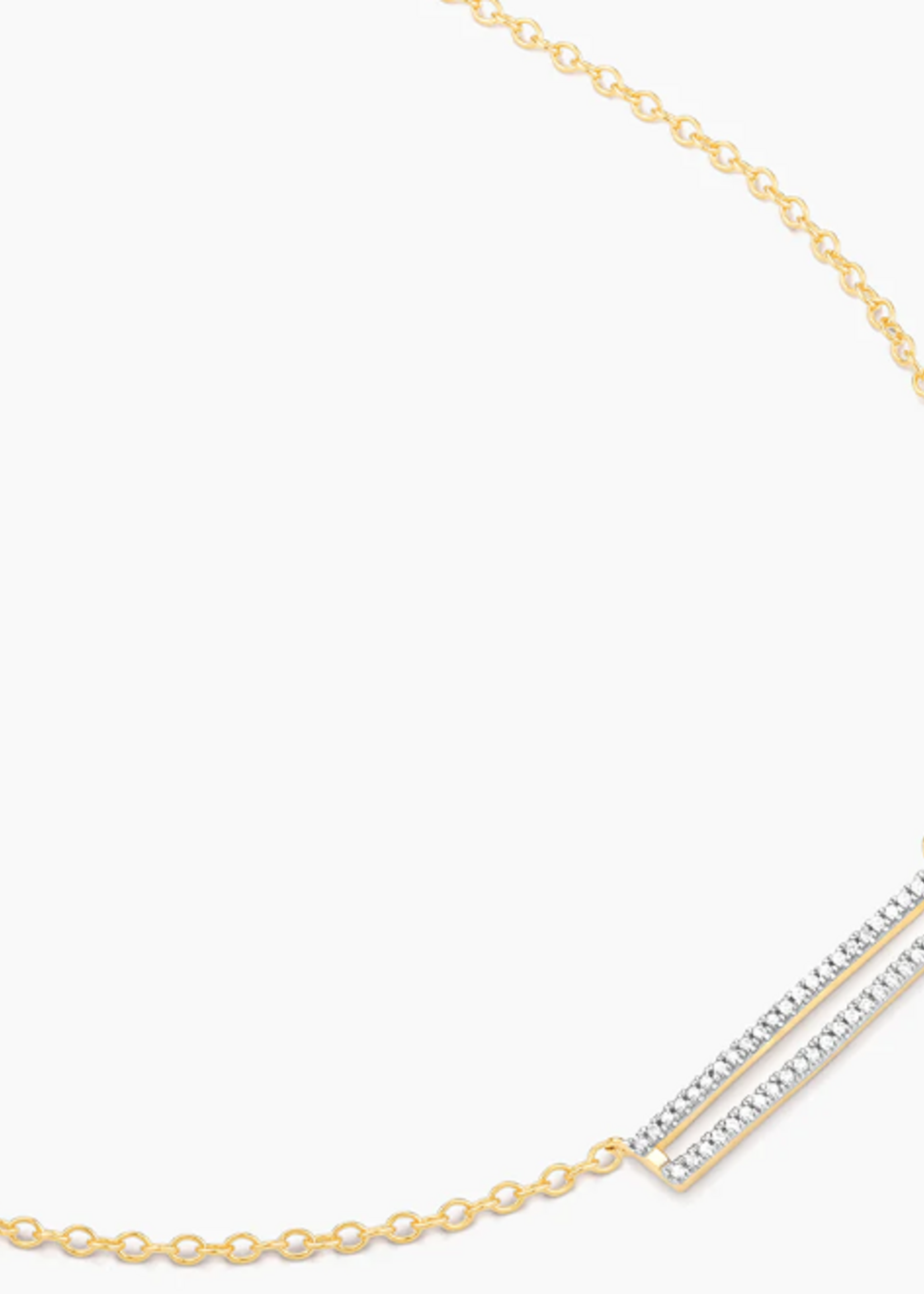 Set the Bar Pendant Necklace 14k Gold Plated
