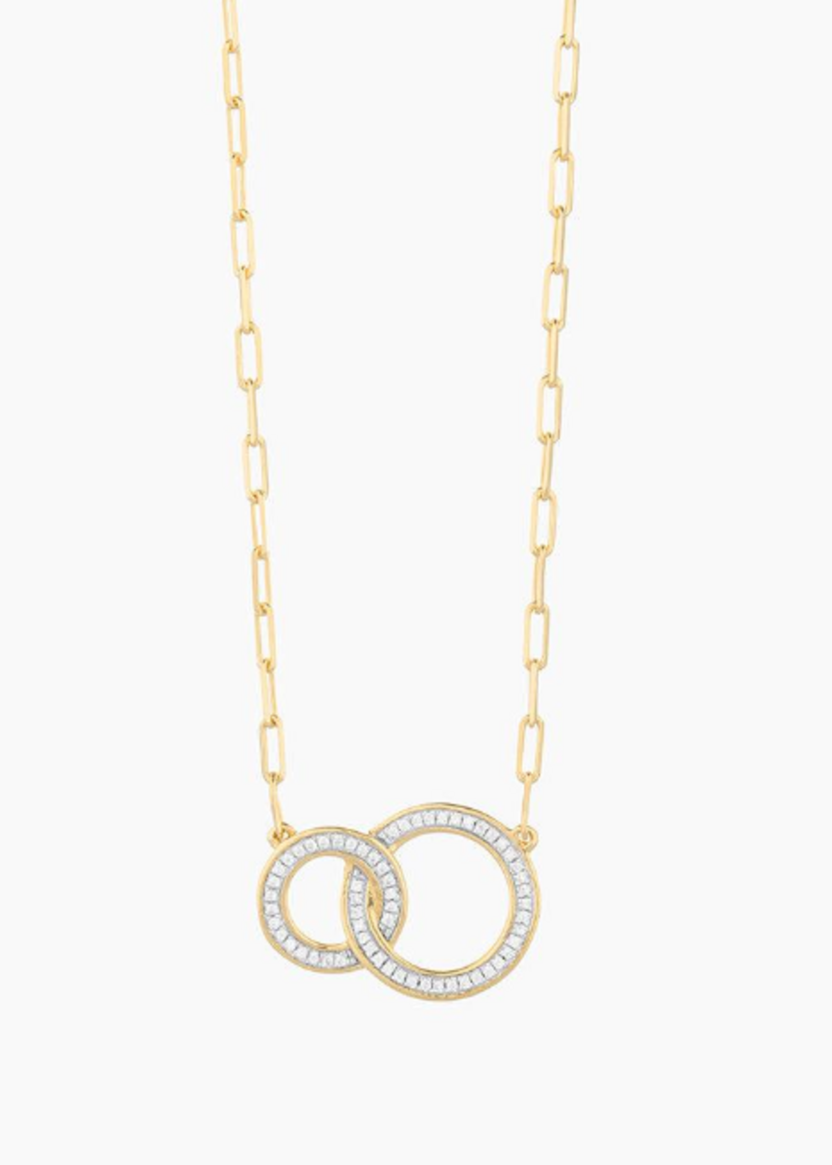 Forever Linked Pendant Necklace 14k Gold Plated