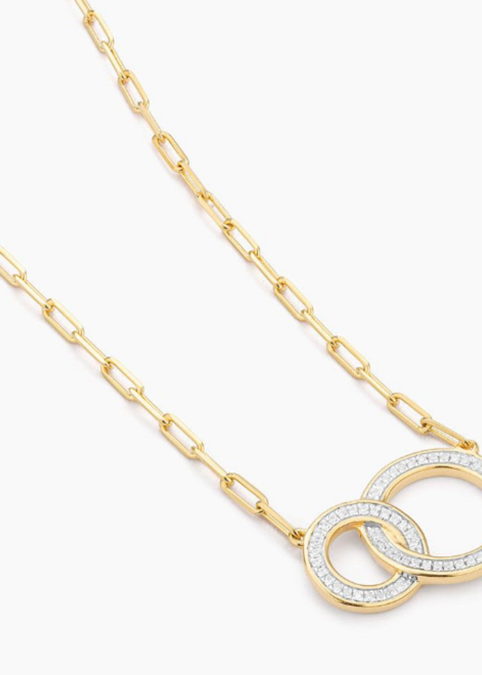 Forever Linked Pendant Necklace 14k Gold Plated