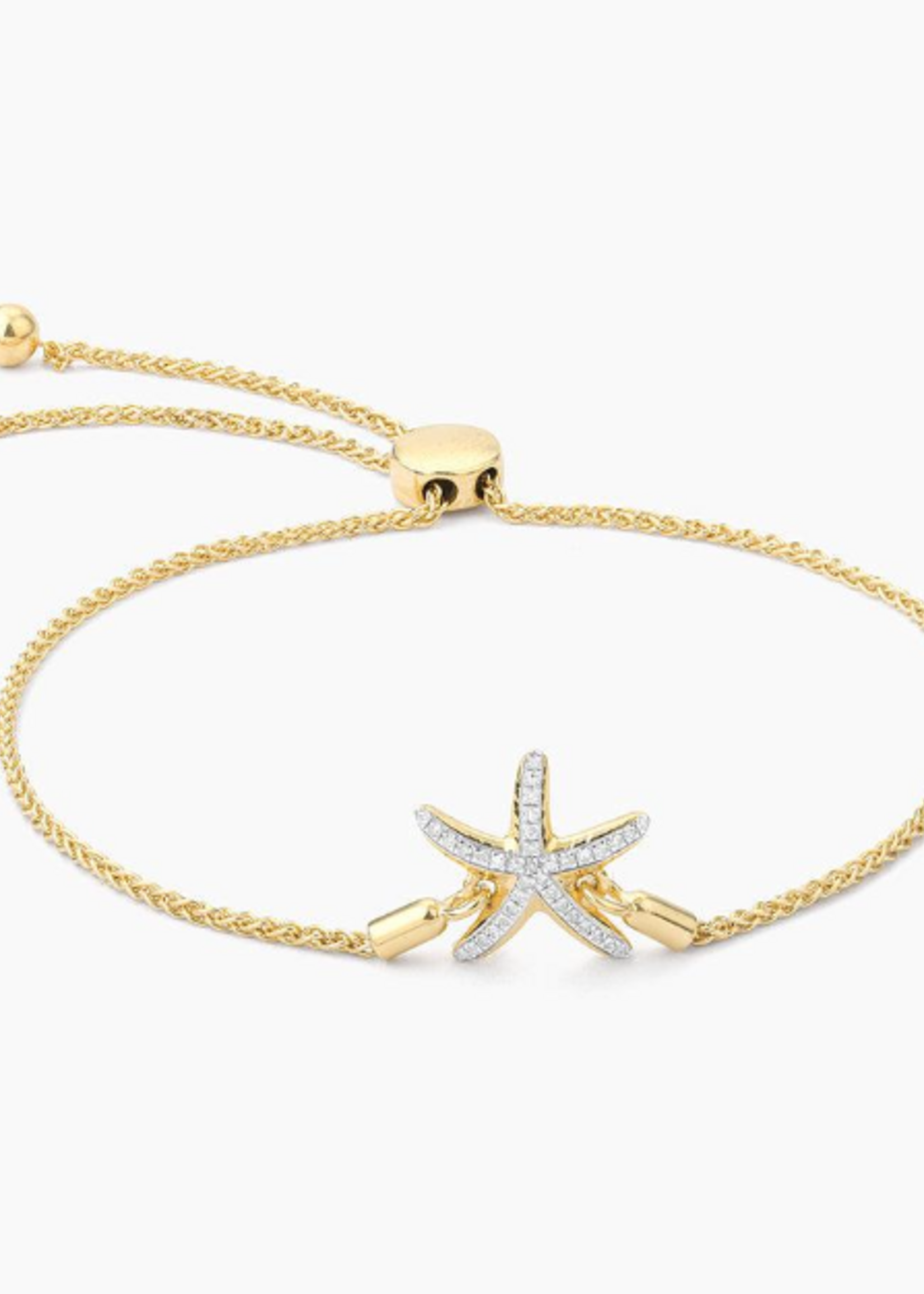 Starfish Bolo Bracelet 14k Gold Plated