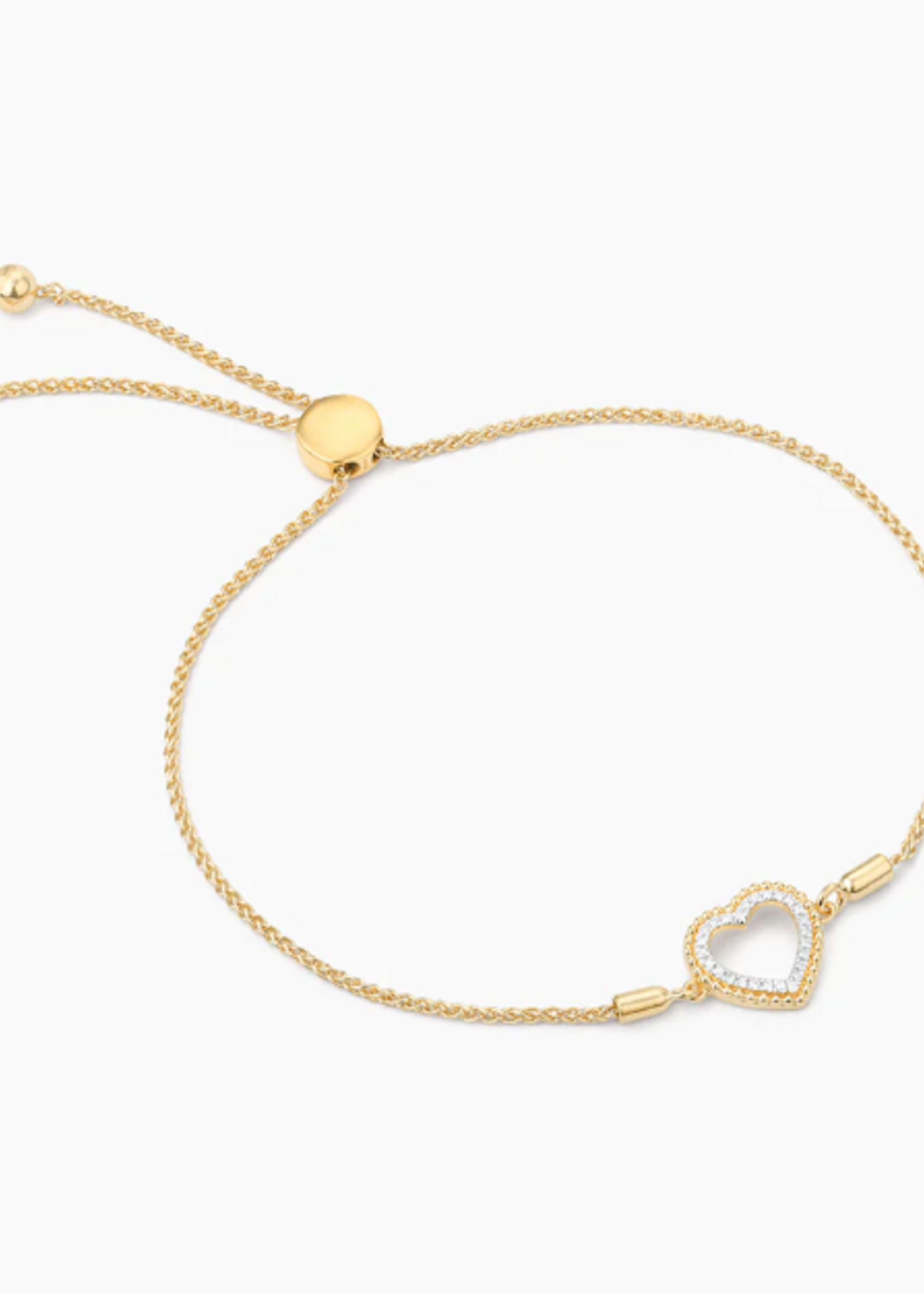 Beaded Heart Bolo Bracelet