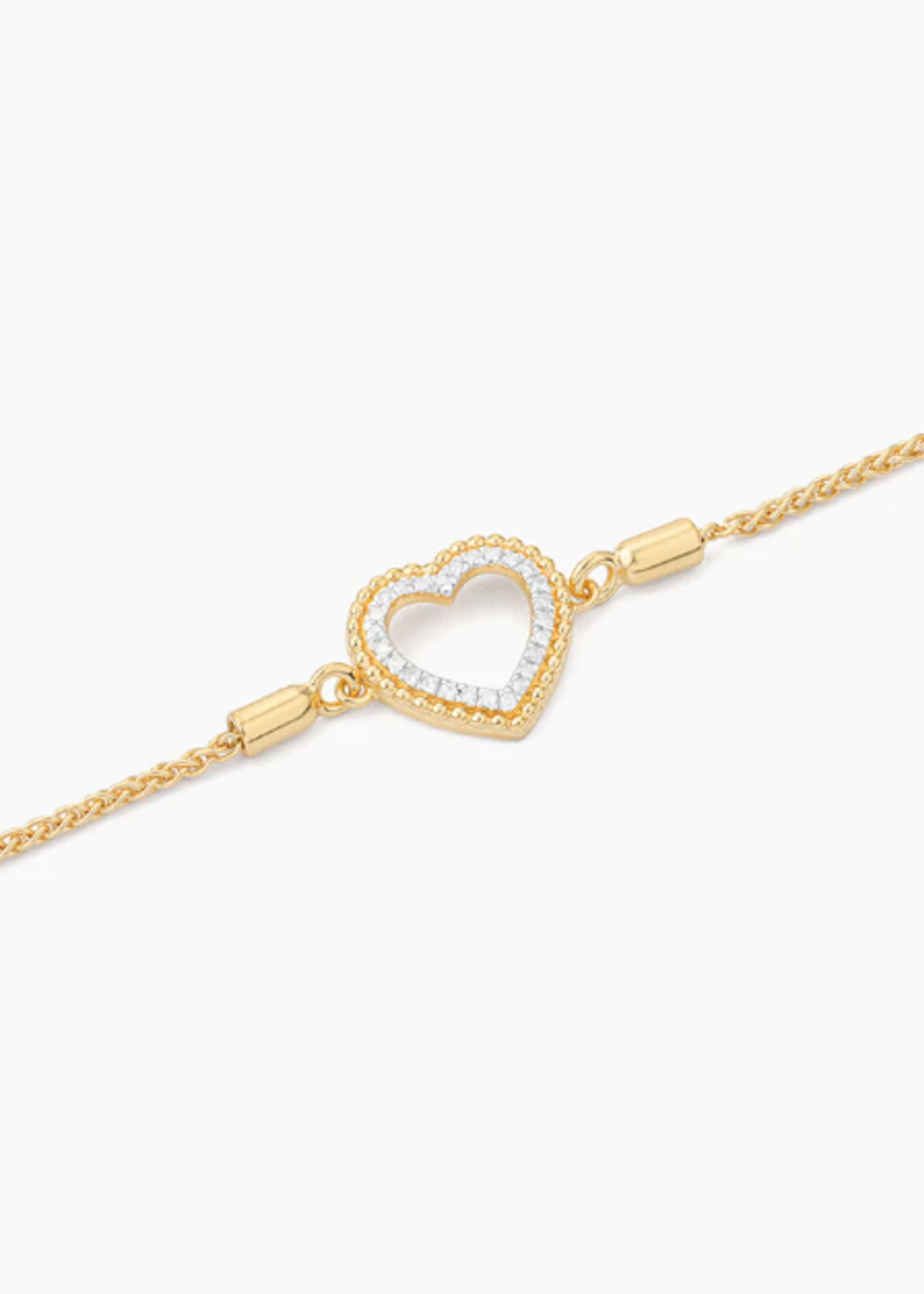 Beaded Heart Bolo Bracelet