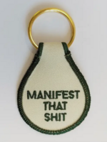 Manifest That Shit Embroidered Key Tag